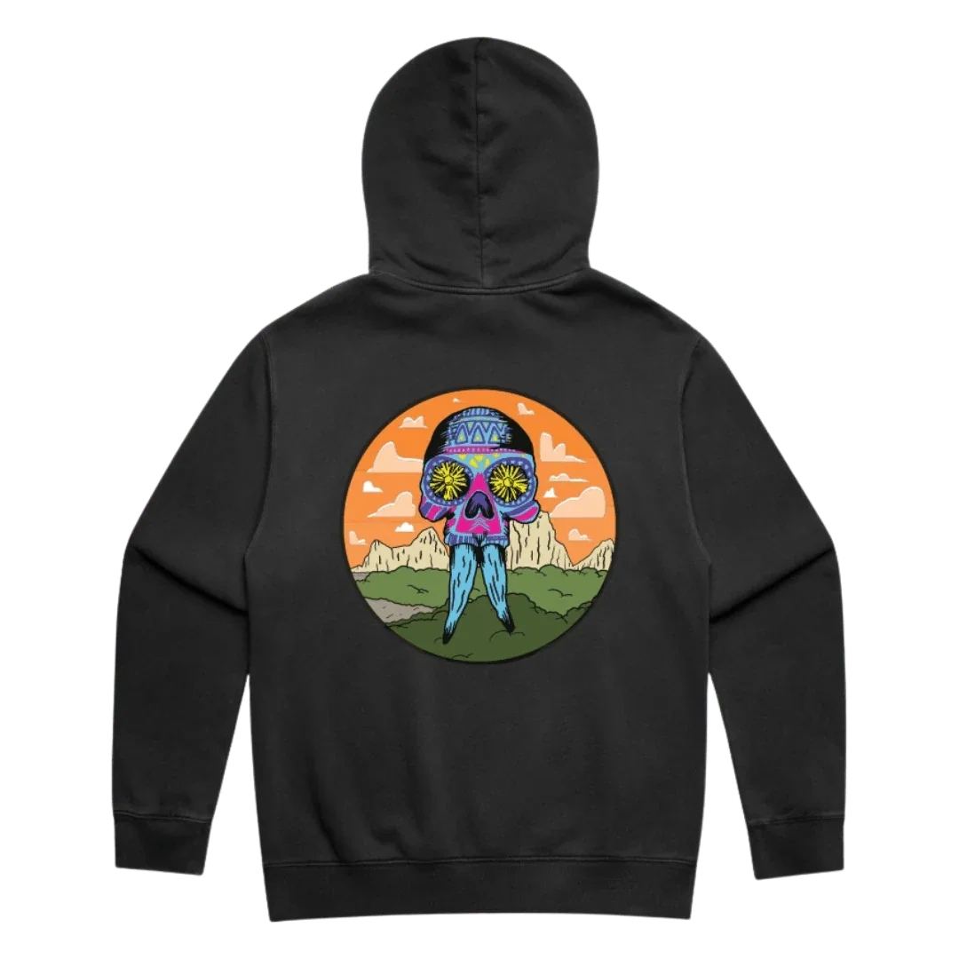 Oliphant Puff Paint Hoodie - Faded Black