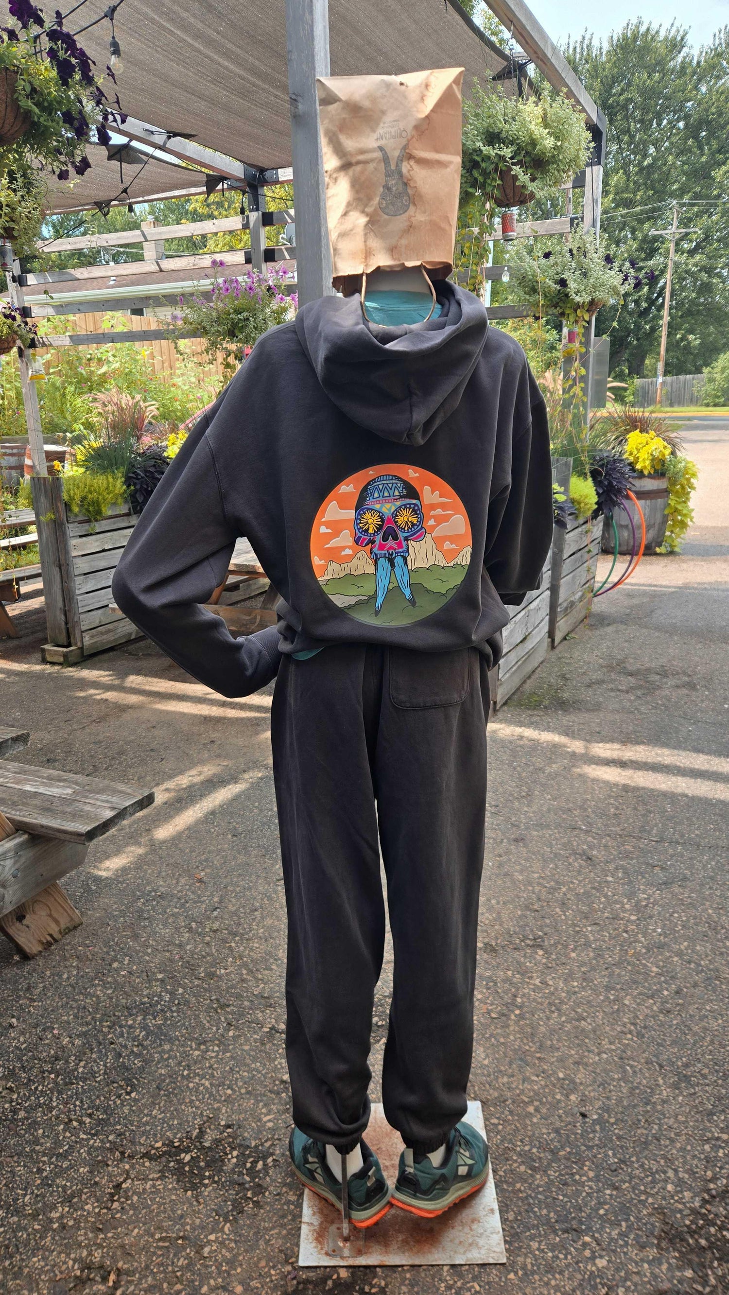 Oliphant Puff Paint Hoodie - Faded Black