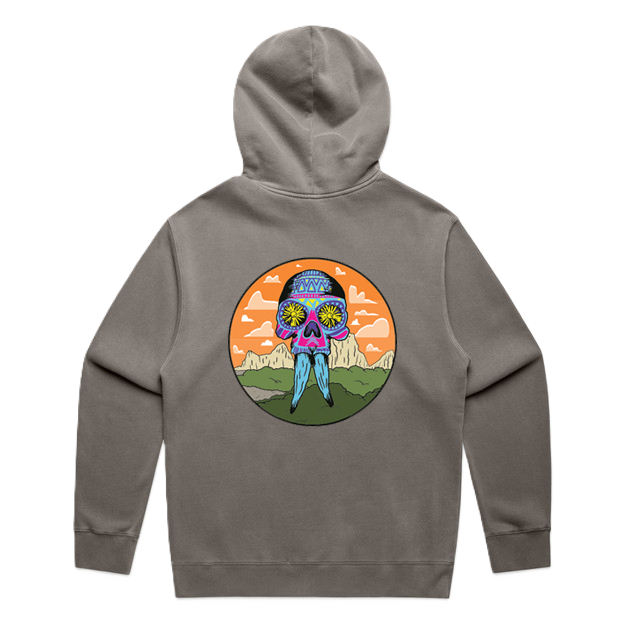 Puff Paint Hoodie - Faded Gray