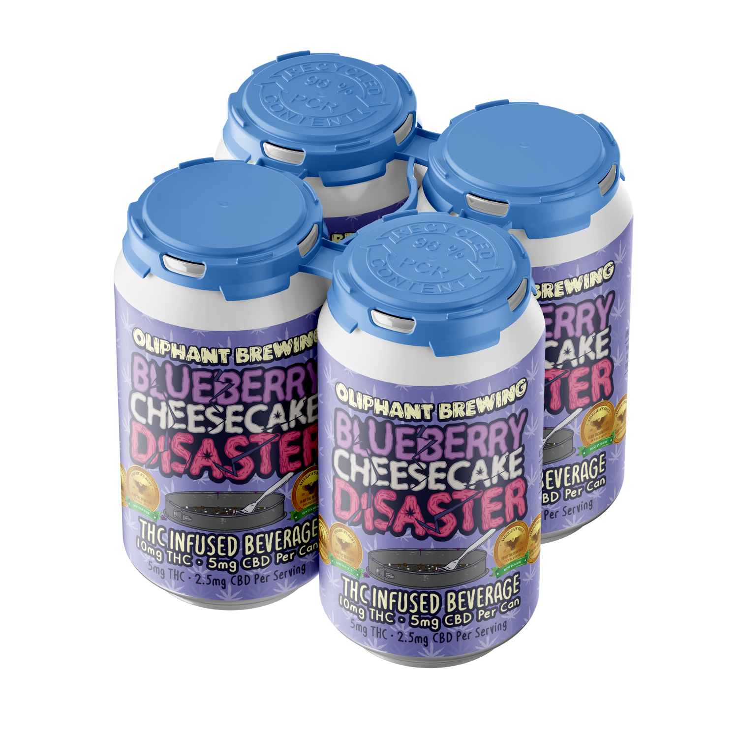 Blueberry Cheesecake Disaster 10mg THC Beverage
