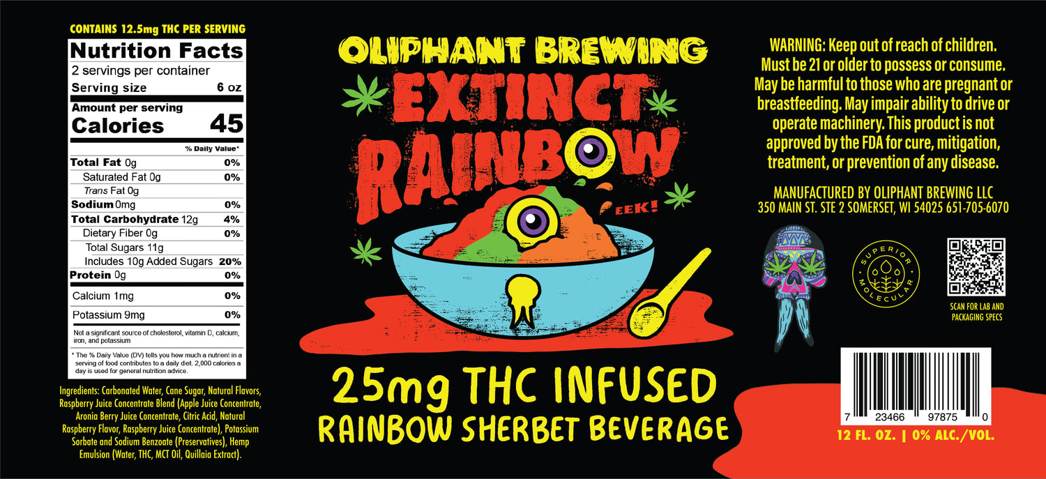 EXTINCT RAINBOW | 25mg THC RAINBOW SHERBET