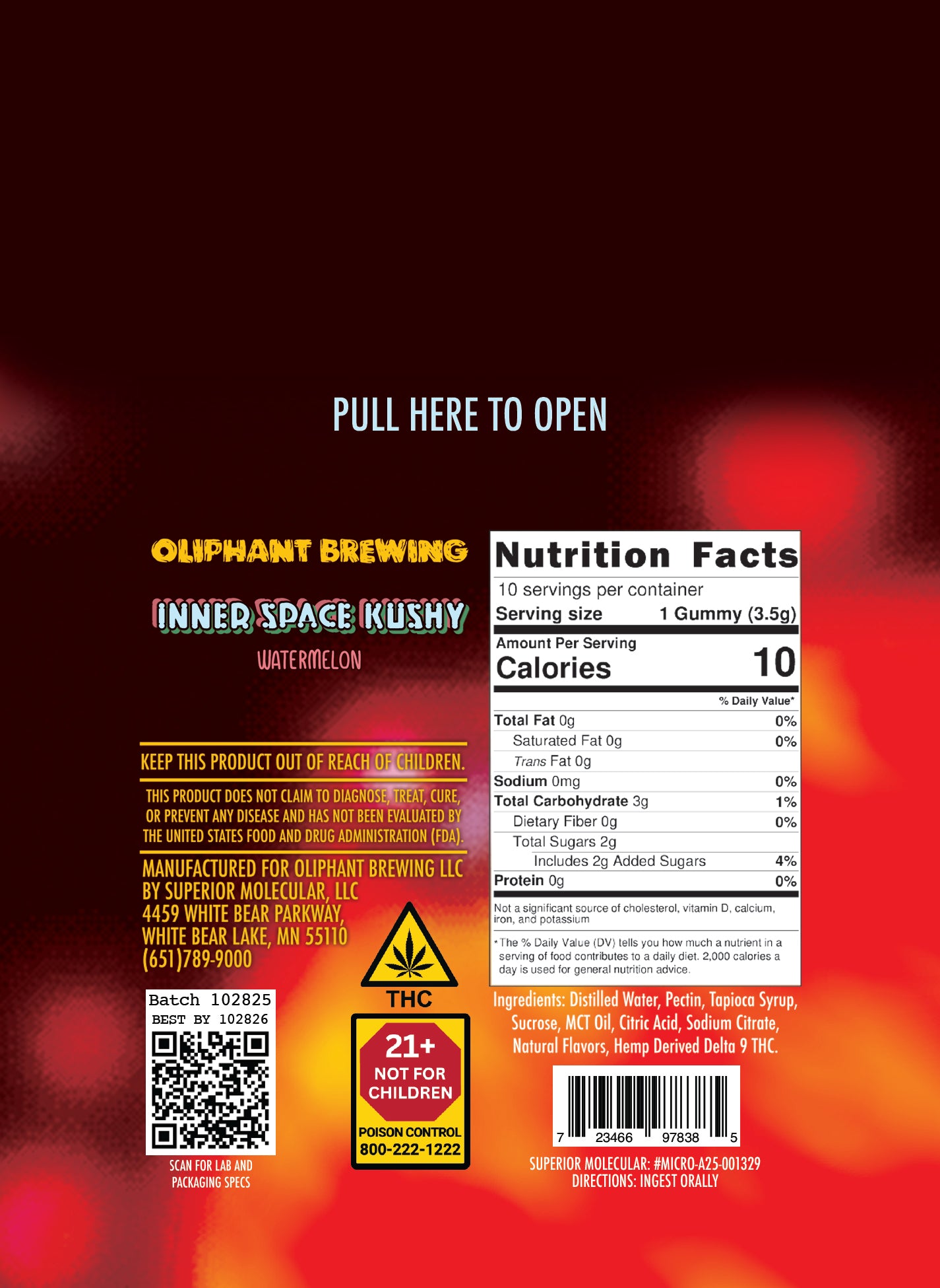 Inner Space Kushy | 50mg Gummy | Watermelon