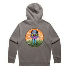 Puff Paint Hoodie - Faded Gray