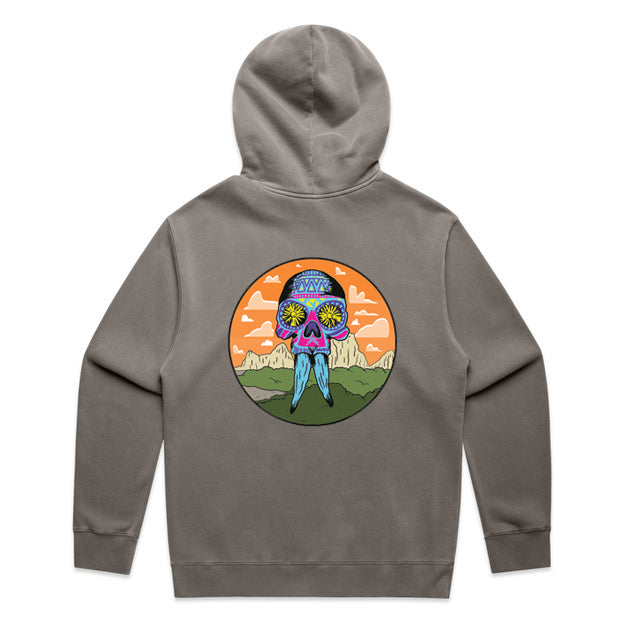 Puff Paint Hoodie - Faded Gray