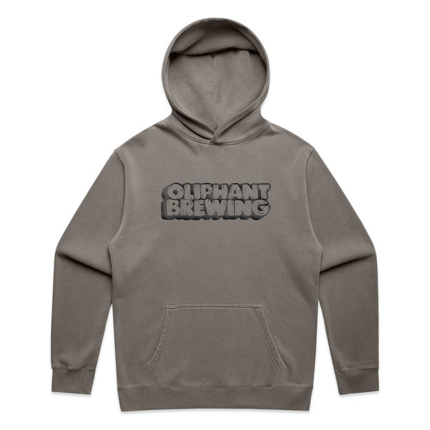Puff Paint Hoodie - Faded Gray