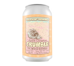 Oliphant Brewing Apple Cinnamon Crumble THC infused beverage can with desert mountain design.