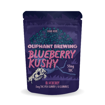 Blueberry Kushy | 50mg Gummy | Blueberry | 10PK