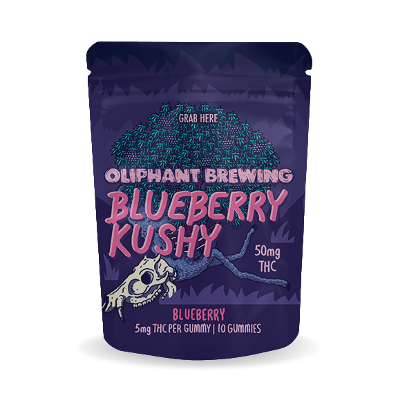Blueberry Kushy | 50mg Gummy | Blueberry | 10PK