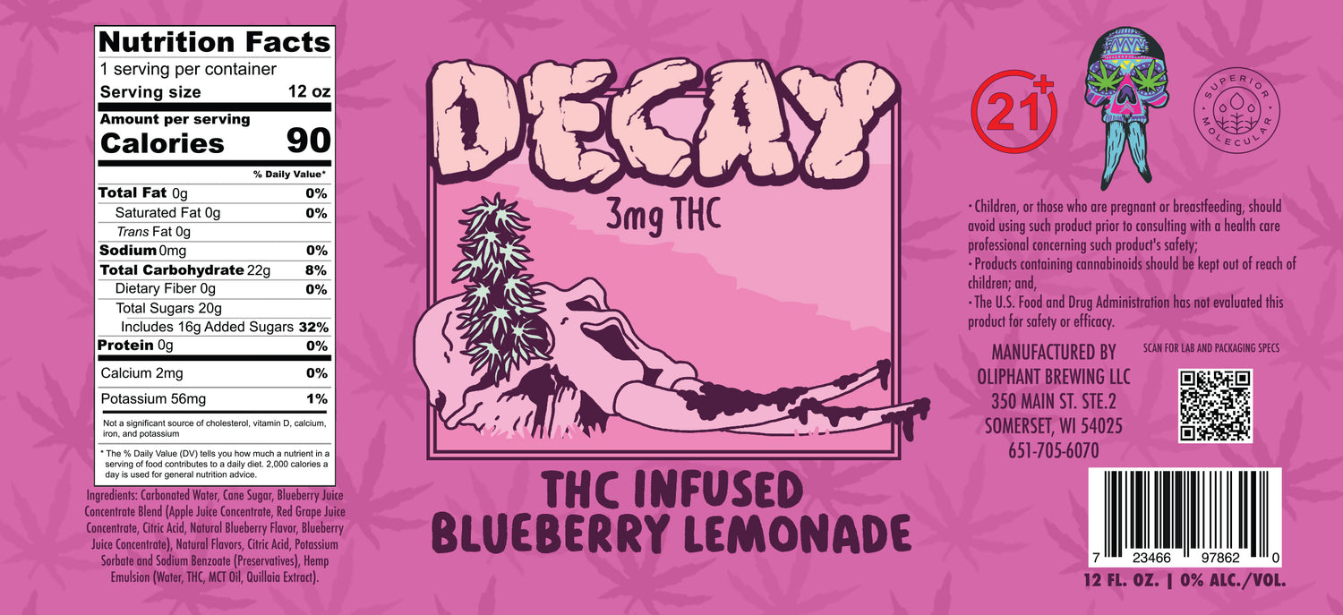 Decay Blueberry 3mg THC Lemonade