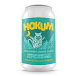 HOKUM tropical sparkling adaptogen electrolyte beverage can with lion illustration