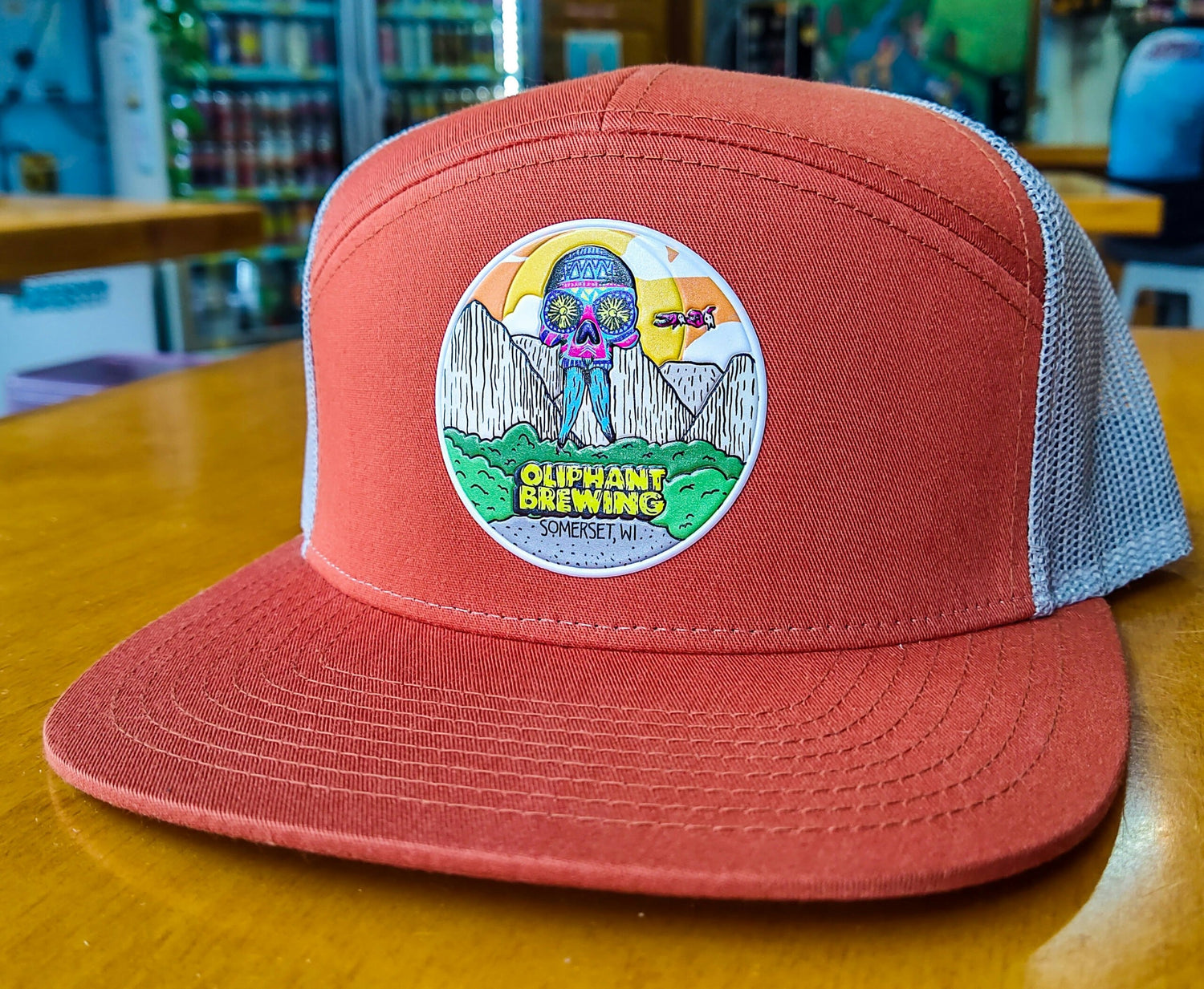 Liquid Patch Hat in Orange
