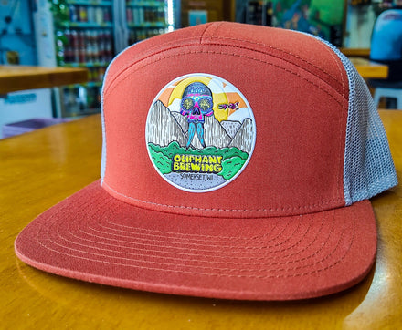 Liquid Patch Hat in Orange