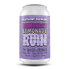 Oliphant Brewing Blueberry Lemonade THC infused lemonade can with purple label