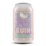 Oliphant Brewing Ruin infused lemonade can with illustrated ruins, 10mg THC, 5mg CBD label