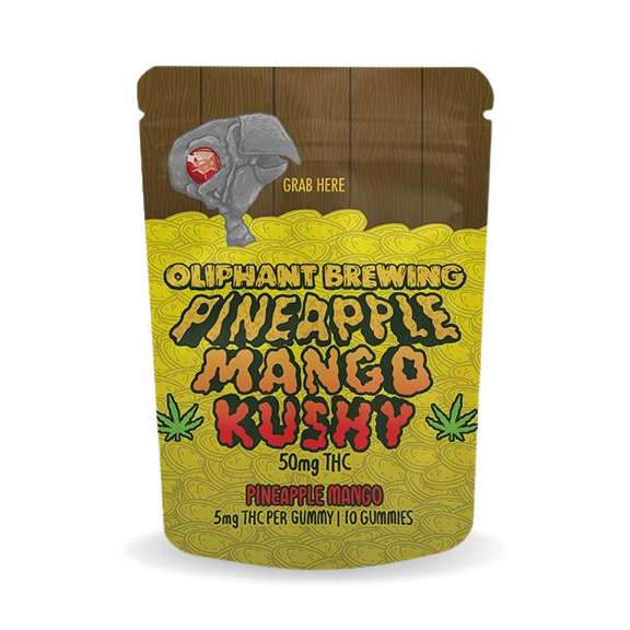 Pineapple Mango Kushy | 50mg Gummy | Pineapple Mango! | 10PK