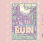Oliphant Brewing Ruin infused lemonade 12oz can label with tropical ruins and nutrition facts