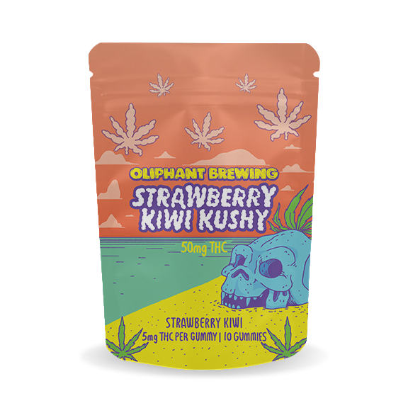 Strawberry Kiwi Kushy | 50mg Gummy | Strawberry Kiwi! | 10PK
