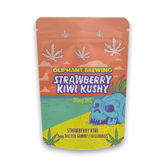 Strawberry Kiwi Kushy | 50mg Gummy | Strawberry Kiwi!
