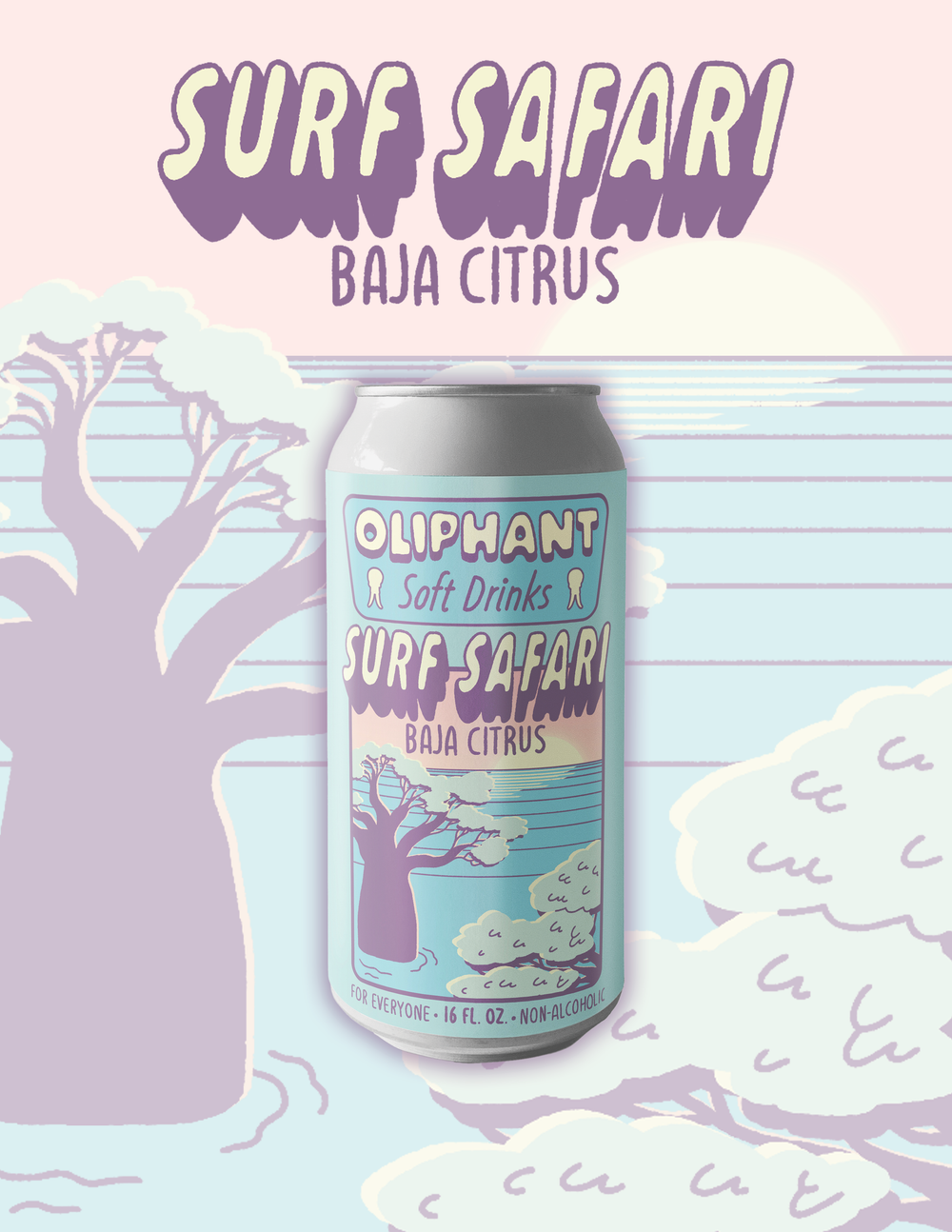 SURF SAFARI TROPICAL BLUE SOFT DRINK