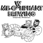 Meowliphant Brewing logo with illustrated cat-elephant hybrids and text Sompurrset, Whiskernson